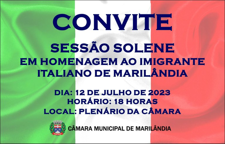 Convite Para A Sess O Solene C Mara Municipal De Maril Ndia