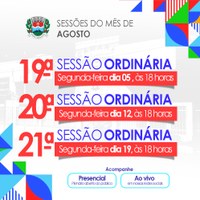 Sessões de agosto