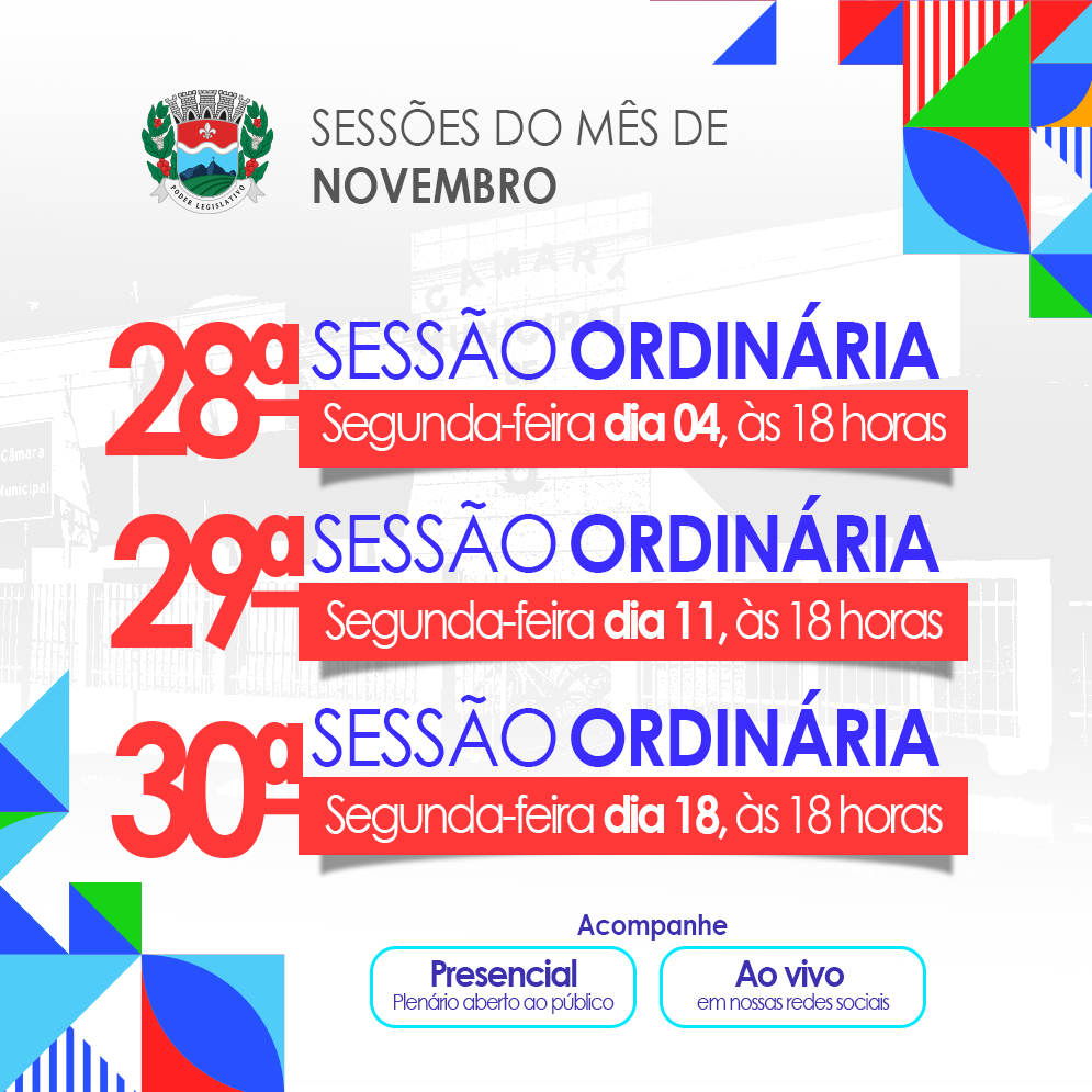 Sessões de novembro