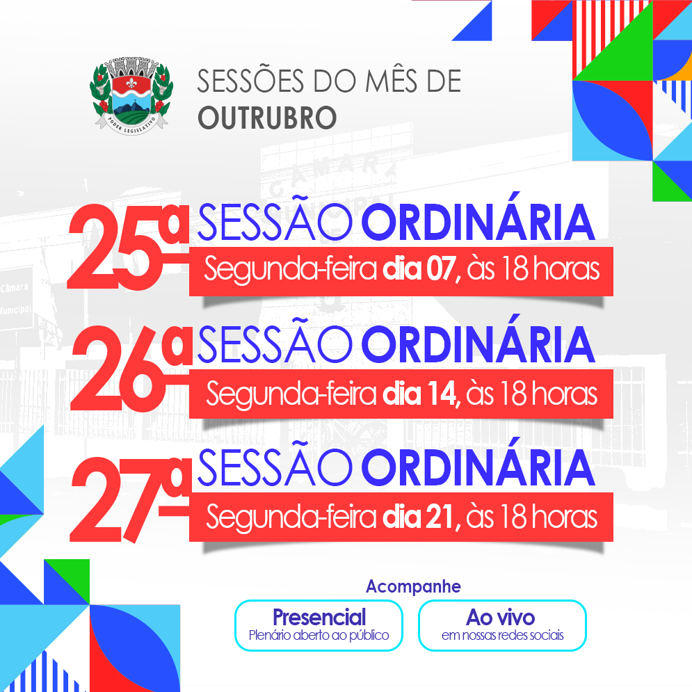 Sessões de outubro